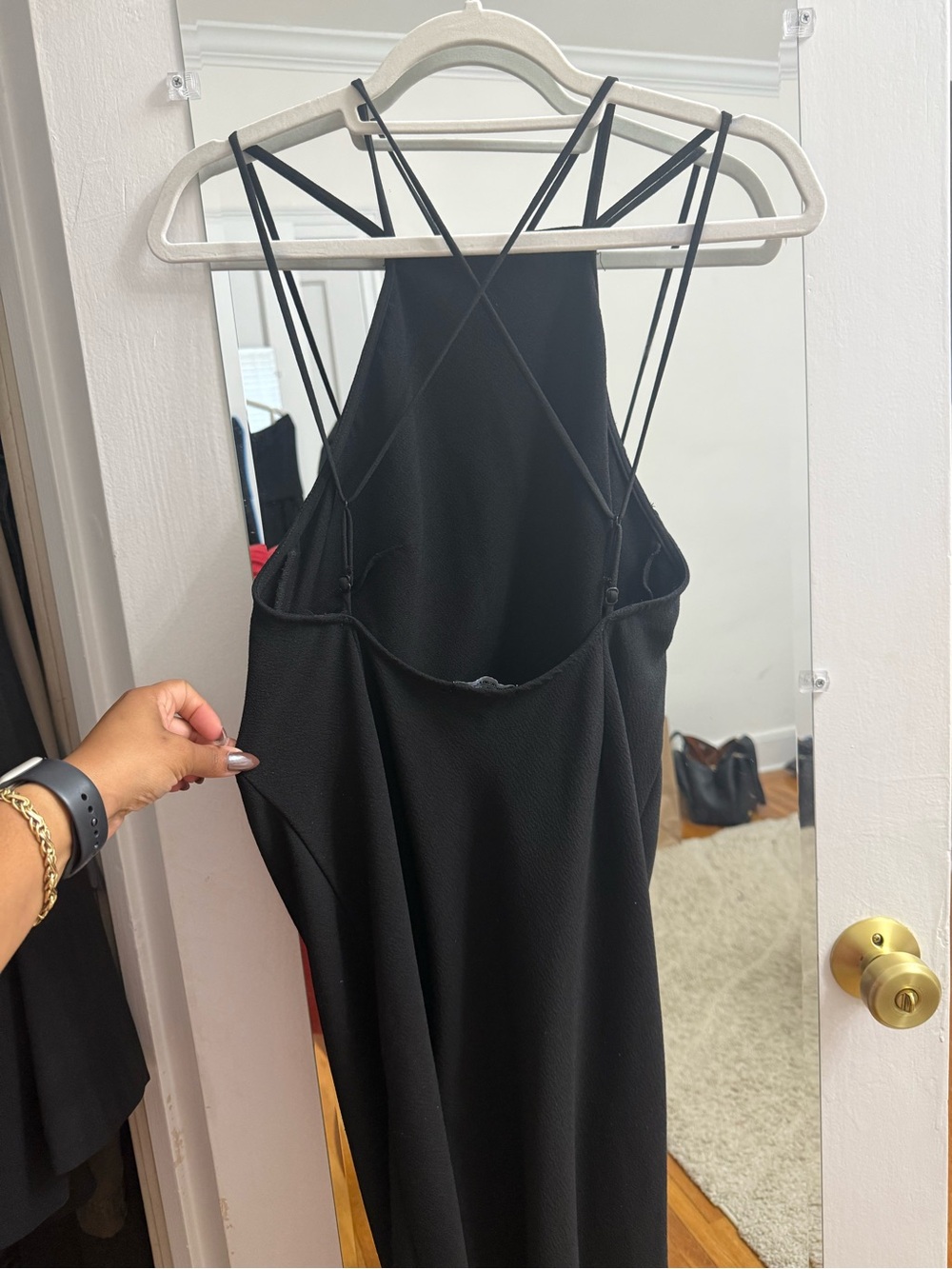 American Apparel Low Cut Back Evening Slip Dress with strap details